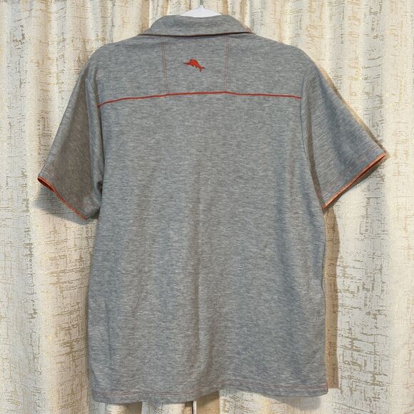 Tommy Bahama Island Zone Clemson Tigers Grey Polo‎ Cotton Blend Men’s Size Small - Picture 2 of 5